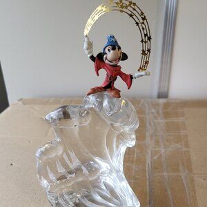 Disney - Sorcerer Mickey Mouse Fantasia - Franklin Mint - Crystal Figurine BIN E